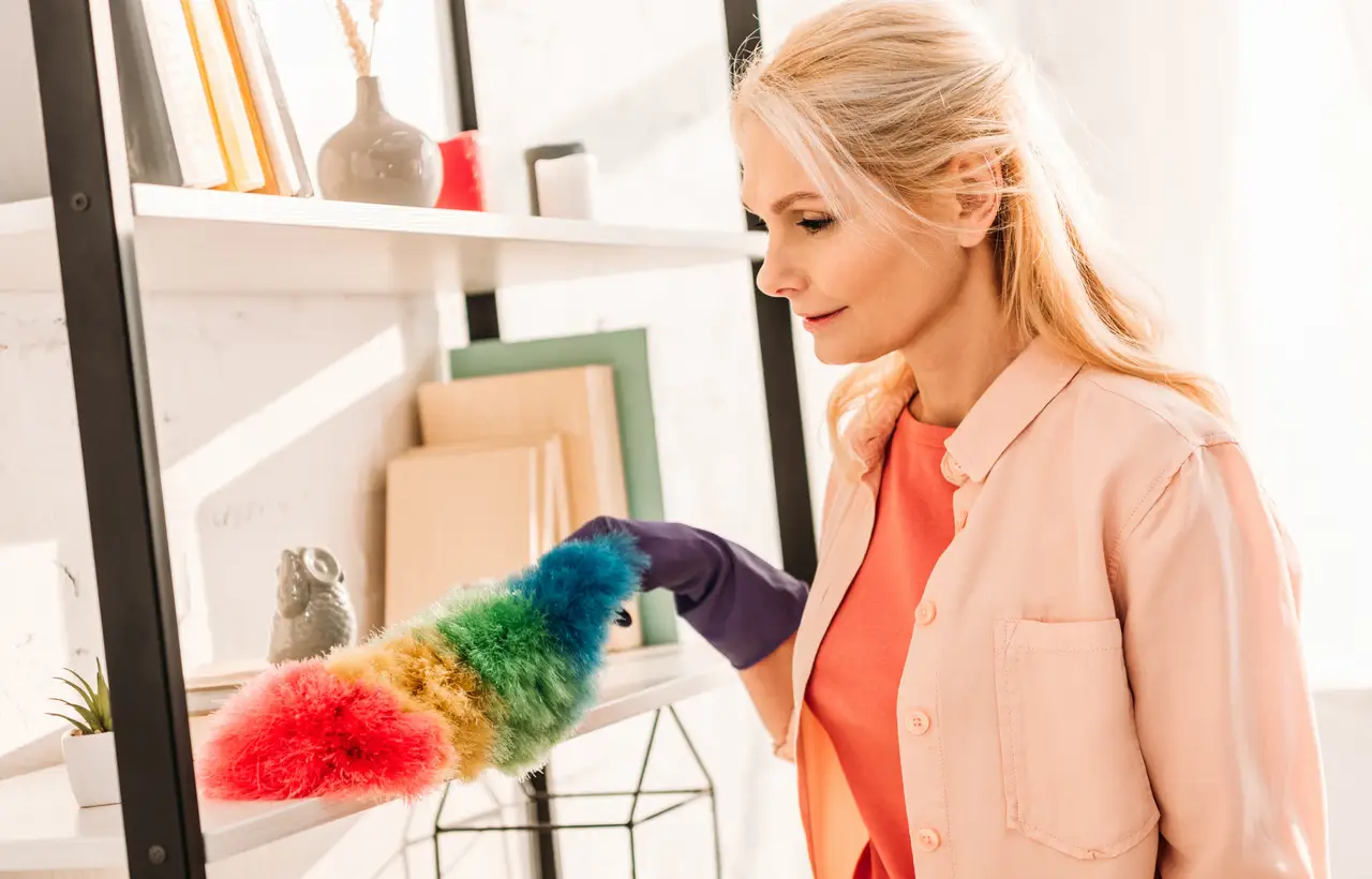 Come si fa a pulire i soprammobili senza spostarli tutti? Il piumino elettrostatico che cattura la polvere